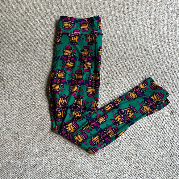 NWOT Lularoe Leggings Cards Queen of Diamonds King Poker TC Tall & Curvy - Picture 3 of 6